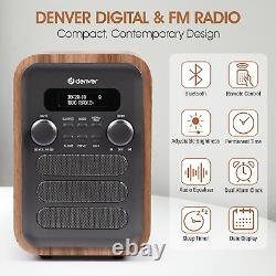 Radio DAB-48 Bluetooth DAB avec télécommande Radio numérique DAB/DAB+ Mains Po