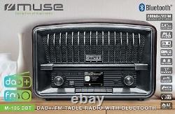 Radio DAB+/FM avec Bluetooth 2 x 5W Sortie 2.4 TFT Affichage Rétro 40 Stations