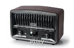 Radio DAB+/FM avec Bluetooth, sortie de 2 x 5W, écran TFT de 2,4 pouces, rétro, 40 stations