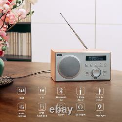 Radio DAB+ avec haut-parleur Bluetooth August MB420 DAB FM Syntoniseur numérique double alarme