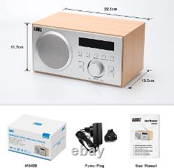 Radio DAB+ avec haut-parleur Bluetooth August MB420 DAB FM Syntoniseur numérique double alarme