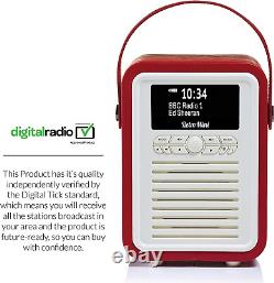 'Radio DAB mini rétro supérieur avec Bluetooth, radio-réveil avec alarme'