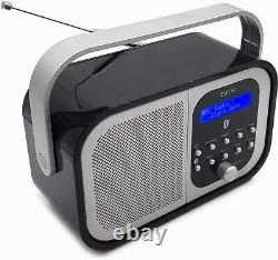 Radio DAB portable rétro de style Smith avec Bluetooth noire