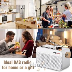 Radio numérique DAB/DAB+ & FM, alimentée par secteur et batteries, radio portable rechargeable.