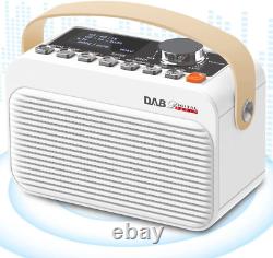 Radio numérique DAB/DAB+ & FM, alimentée par secteur et batteries, radio portable rechargeable.