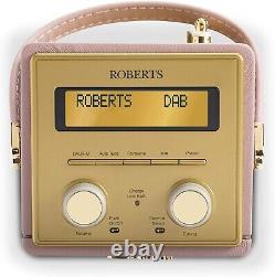 Radio numérique Roberts Revival Mini DAB/DAB+/FM de style rétro en rose poussiéreux