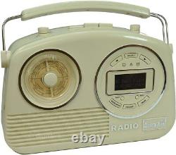 Radio numérique Steepletone Devon de style rétro avec MW-FM et DAB, avec entrée auxiliaire
