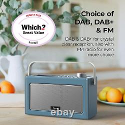 Radio numérique portable rétro I-Box DAB/DAB Plus/UKW avec Bluetooth