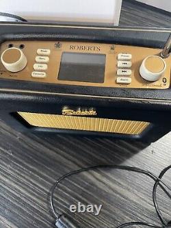 Radio numérique rétro Roberts Revival RD70 DAB DAB+ FM Bluetooth avec alarme en noir