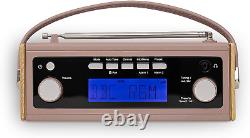 Radio numérique stéréo RAMBLER FM/DAB/DAB+ avec Bluetooth Rose sombre