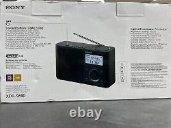 Radio portable Sony XDR-S61D DAB/DAB+ avec réveil, minuteur de mise en veille, batterie et secteur - Noir