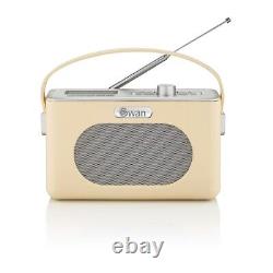 Radio portable Swan Retro Cream DAB Bluetooth avec réveil et affichage LCD SRA43010CN