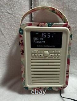 Radio portable rétro Mini Pansy Emma Bridgewater à piles ou secteur