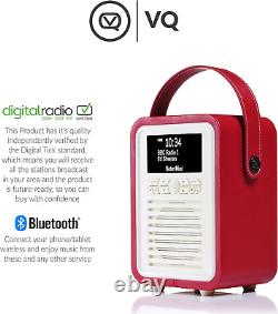 Radio rétro VQ Mini DAB avec Bluetooth, radio-réveil avec alimentation secteur FM et