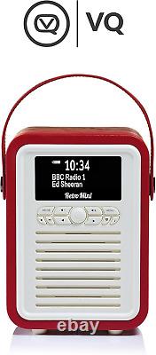 Radio rétro VQ Mini DAB avec Bluetooth, radio-réveil avec radio FM et connexion secteur