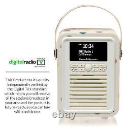 Radio rétro mini DAB DAB+ Bluetooth FM Alarme Polka Dot par VQ Emma Bridgewater