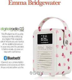 Radio-réveil VQ Retro Mini DAB avec Bluetooth, support pour FM