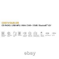 Radio stéréo Bluetooth Continental CDD7418UB-OR avec lecteur CD et USB DAB rétro OEM d'occasion