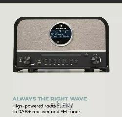 Rétro Auna Radio Dab CD Bluetooth Usb Portable Mp3 Lecteur LCD Alarme