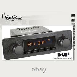 Rétroson San Diego Dab + Radio En Noir Design Bluetooth Usb Aux En Radio