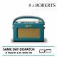 Roberts Digital Compact Radio Dab Dab+ Fm Avec Alarme Teal Blue Uno