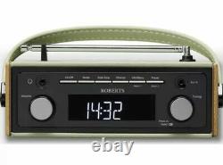 Roberts Rambler Bt Rétro Bluetooth Portable Tabletop Dab Fm Radio Vert