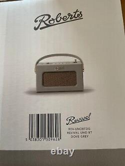 Roberts Rev-uno Rétro Dab+/fm Radio Portable Avec Bluetooth Dove Grey