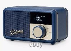 Roberts Revival Petite DAB/DAB+/FM Bluetooth Radio Numérique Portable, Bleu Rétro