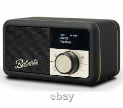 Roberts Revival Petite Portable Dab+ Fm Retro Bluetooth 5.0 Radio Black Aux-in