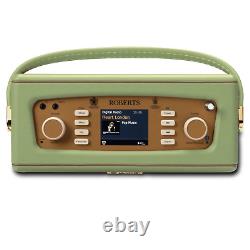 Roberts Revival RD70 Radio DAB Portable Rétro avec Bluetooth en Vert Feuille