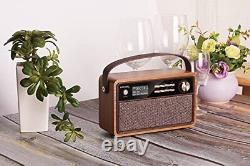 Roxel Retro D1 Vintage Dab/fm Radio Haut-parleur Bluetooth Réveil Côté Lit