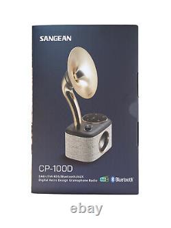 Sangean Cp-100d Dab+/fm-rds/bluetooth/aux Digital Retro Design Gramophone Radio