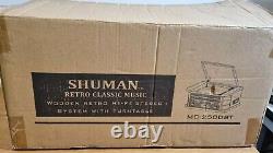 Shuman Vintage 8-en-1 Retro Turntable CD Dab Fm Radio Bande Usb Et Lecteur Sans Fil