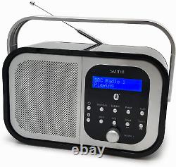 Smith-style Rétro H1 Dab Radio Avec Bluetooth Portable Black
