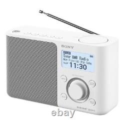 Sony Xdr-s61d Portable Dab/dab+ Radio Réveillez-vous Minuteur De Sommeil Batterie-main-blanc