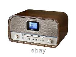Soundmaster Dab970 Radio Rétro Fm & Dab+ En Bois Avec Lecteur CD Et Bluetooth (gc)