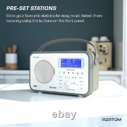 Spitalfields 2 Radio Portable DAB/DAB+ FM rétro avec réveil et Bluetooth