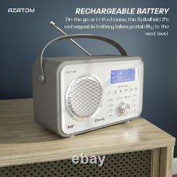 Spitalfields 2 Radio Portable DAB/DAB+ FM rétro avec réveil et Bluetooth