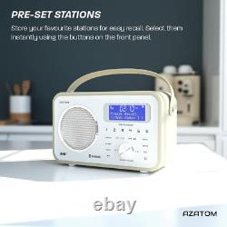 Spitalfields 2 Radio Portable rétro DAB/DAB+ numérique FM avec alarme et Bluetooth