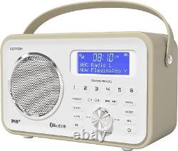 Spitalfields 2 Radio portable rétro DAB/DAB+ numérique FM avec horloge alarme blanc
