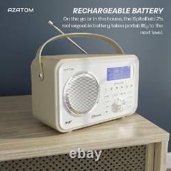 Spitalfields 2 Radio-réveil portable blanc rétro DAB/DAB+ FM numérique