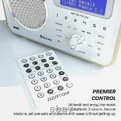 Spitalfields 2 Retro Radio-réveil portable numérique DAB/DAB+ FM blanc
