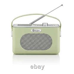 Swan Retro Dab Bluetooth Radio Vert