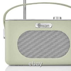 Swan Retro Dab Bluetooth Radio Vert