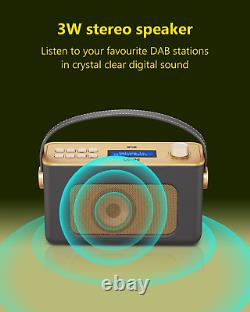 Translate this title in French: Radio portable UEME Retro DAB/DAB+ FM sans fil avec Bluetooth (Crème)