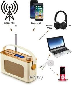 Ueme Rétro Dab/dab+ Fm Radio Portable Sans Fil Avec Bluetooth