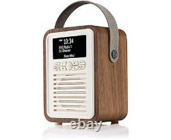 VQ Retro Mini Radio portable DAB & FM avec Bluetooth en noyer