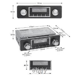 Voiture Classique Stereo 100 Dab Montage De Broche Radio Stereo Arrière Usb Chrome Et Noir