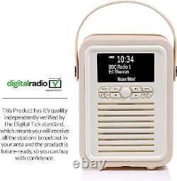 Vq Portable Rétro Mini Dab Et Dab+ Radio Numérique Avec Fm, Bluetooth, Au