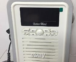 Vq Rétro Mini Dab/dab + Radio Numérique Et Fm Portable Bluetooth Gris Clair
